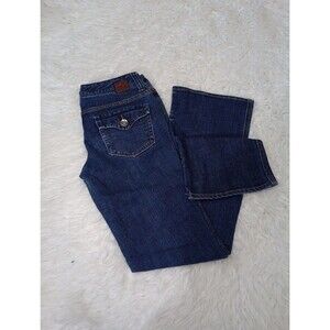 Quality Denim X2 Jeans Size 4 Stretch Bootcut Low Rise Dark Wash Womans